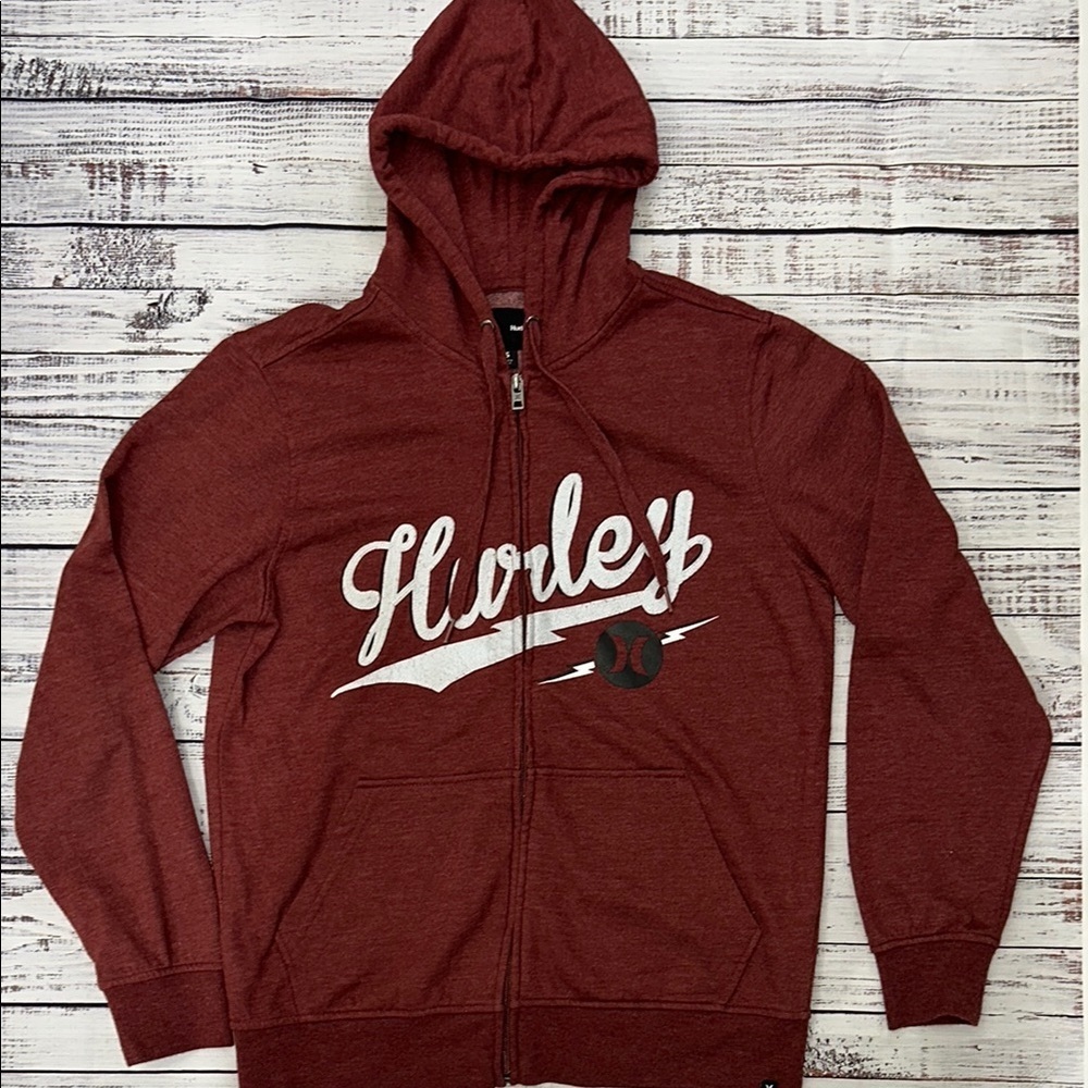 Hurley Red Zip Up Hoodie Sz.‎ S